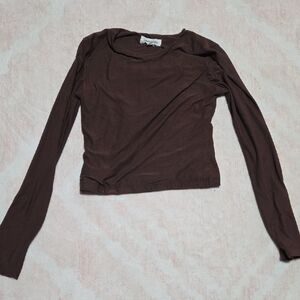 Pink Rose Chocolate Long Sleeve Top